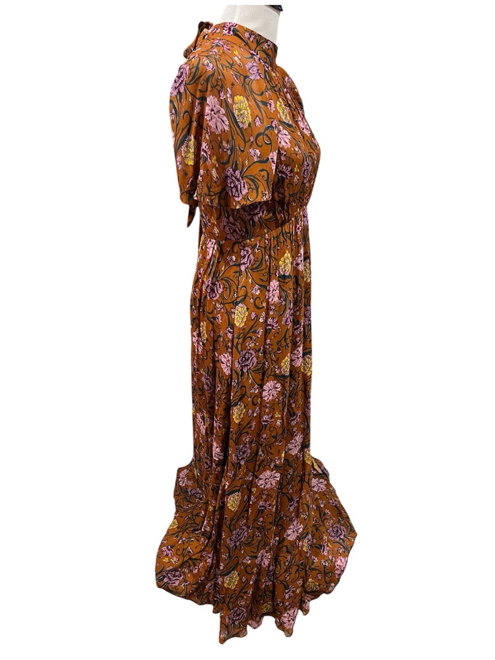 BODEN Tie-Back Gathered Midi Dress Size 6 R - Picture 5 of 7